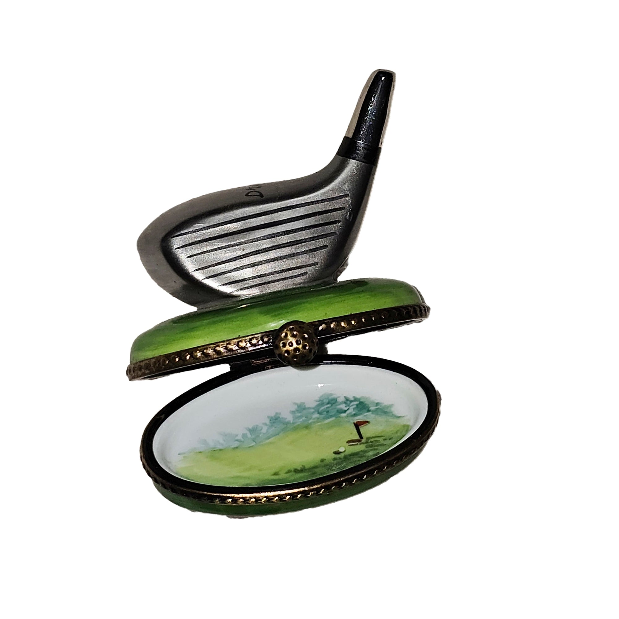 Golf Club Driver Limoges Box Porcelain Limoges sports French Trinket Box