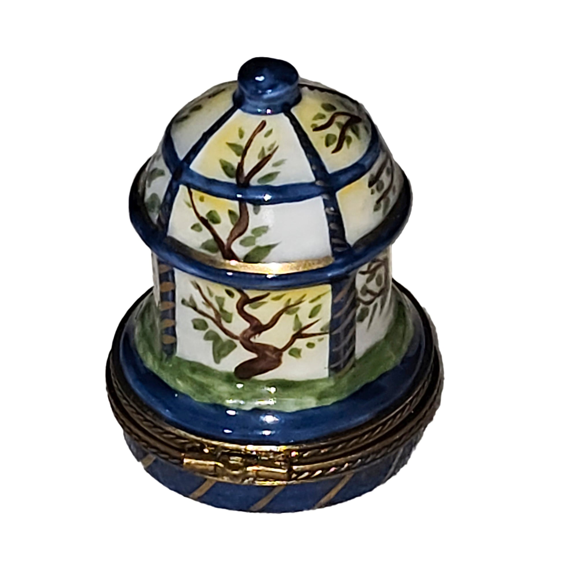 Charming Garden Gazebo Box Porcelain Limoges garden French Trinket Box