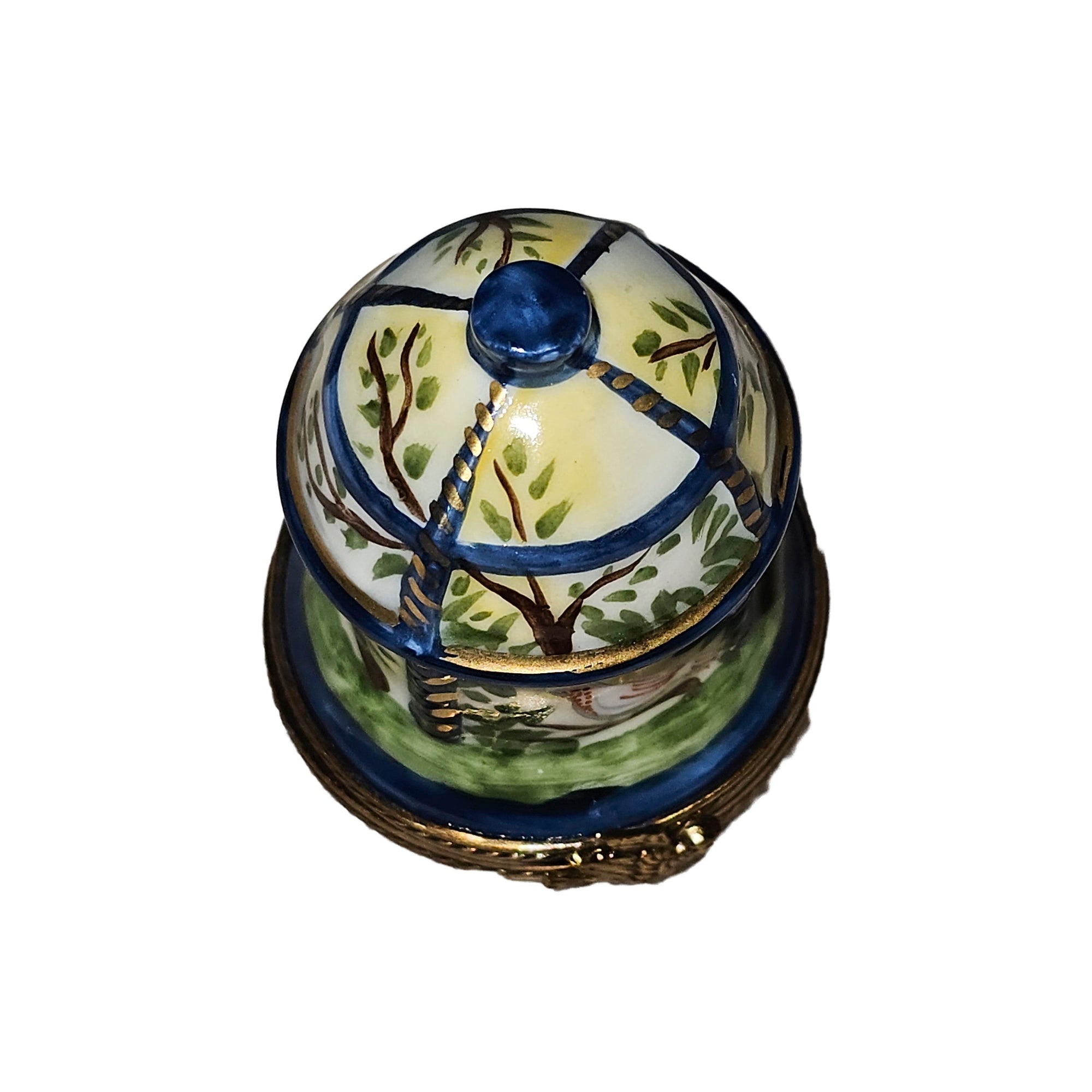 Charming Garden Gazebo Box Porcelain Limoges garden French Trinket Box