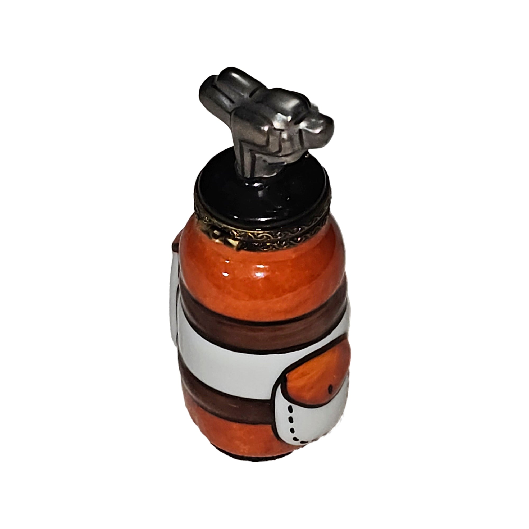 Orange Golf Bag Limoges Box Porcelain Limoges sport sports French Trinket Box