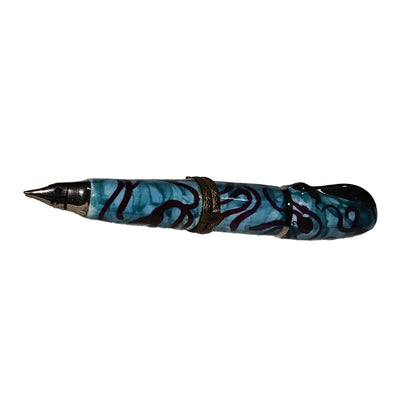 Green Swirl Fountain Pen Elegance Porcelain Limoges Professional French Trinket Box