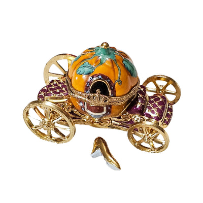 Cinderella's Enchanted Carriage Porcelain Limoges baby kids French Trinket Box