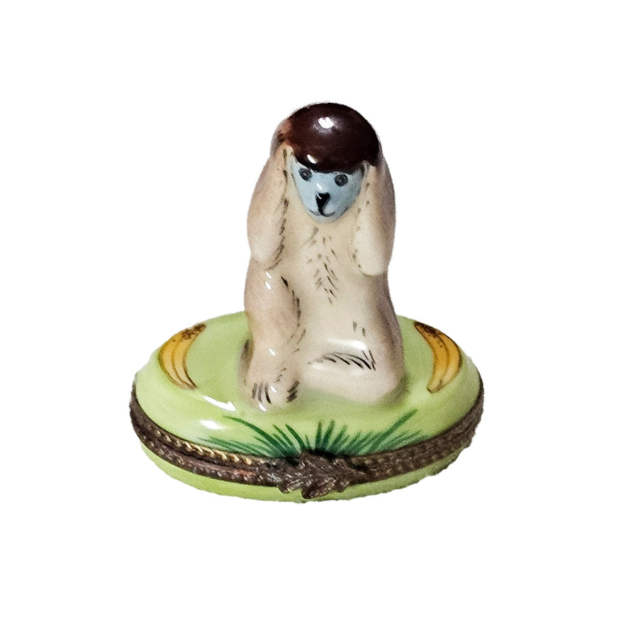 Charming Monkey Limoges Box Porcelain Limoges wild animal French Trinket Box