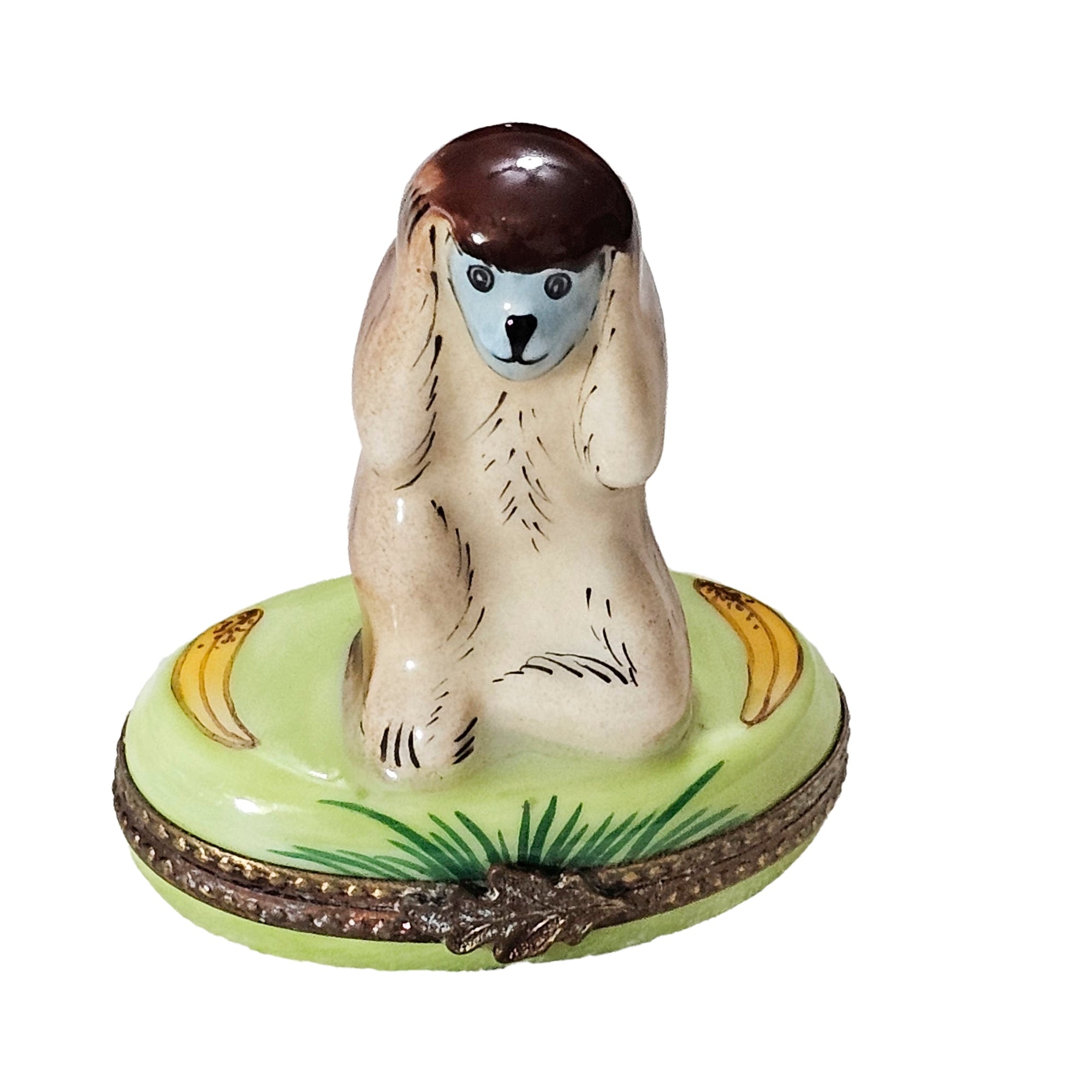 Charming Monkey Limoges Box Porcelain Limoges wild animal French Trinket Box