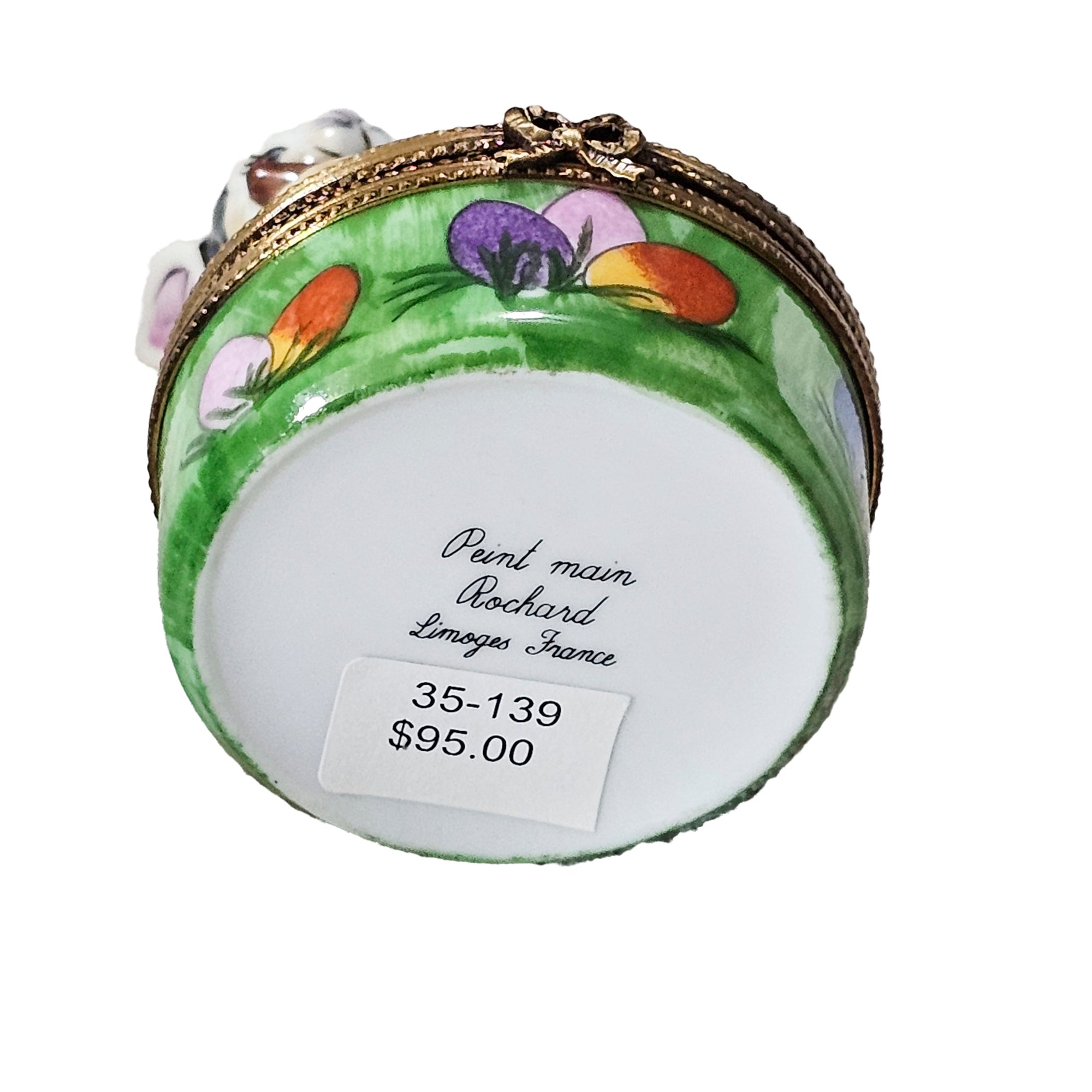 Easter Bunny Artist Box Porcelain Limoges Rabbit mice French Trinket Box