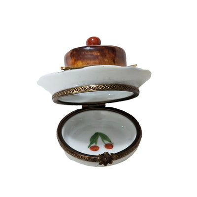 Delightful Cherry Cake Limoges Box Porcelain Limoges Dessert French Trinket Box