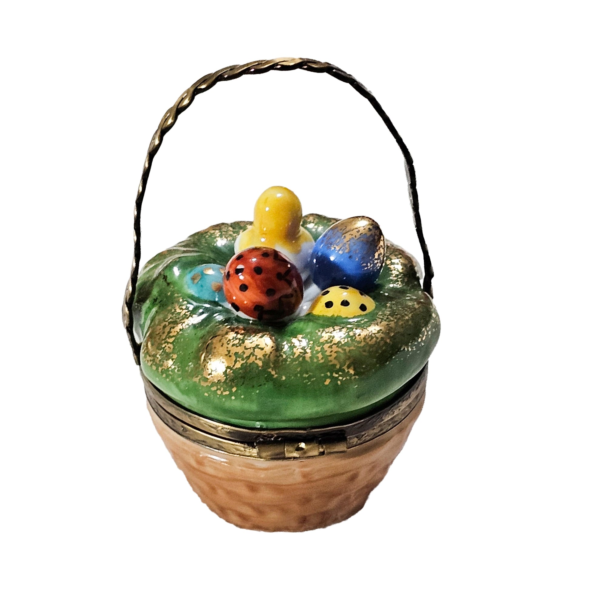 Easter Chick Basket Delight Porcelain Limoges easter French Trinket Box