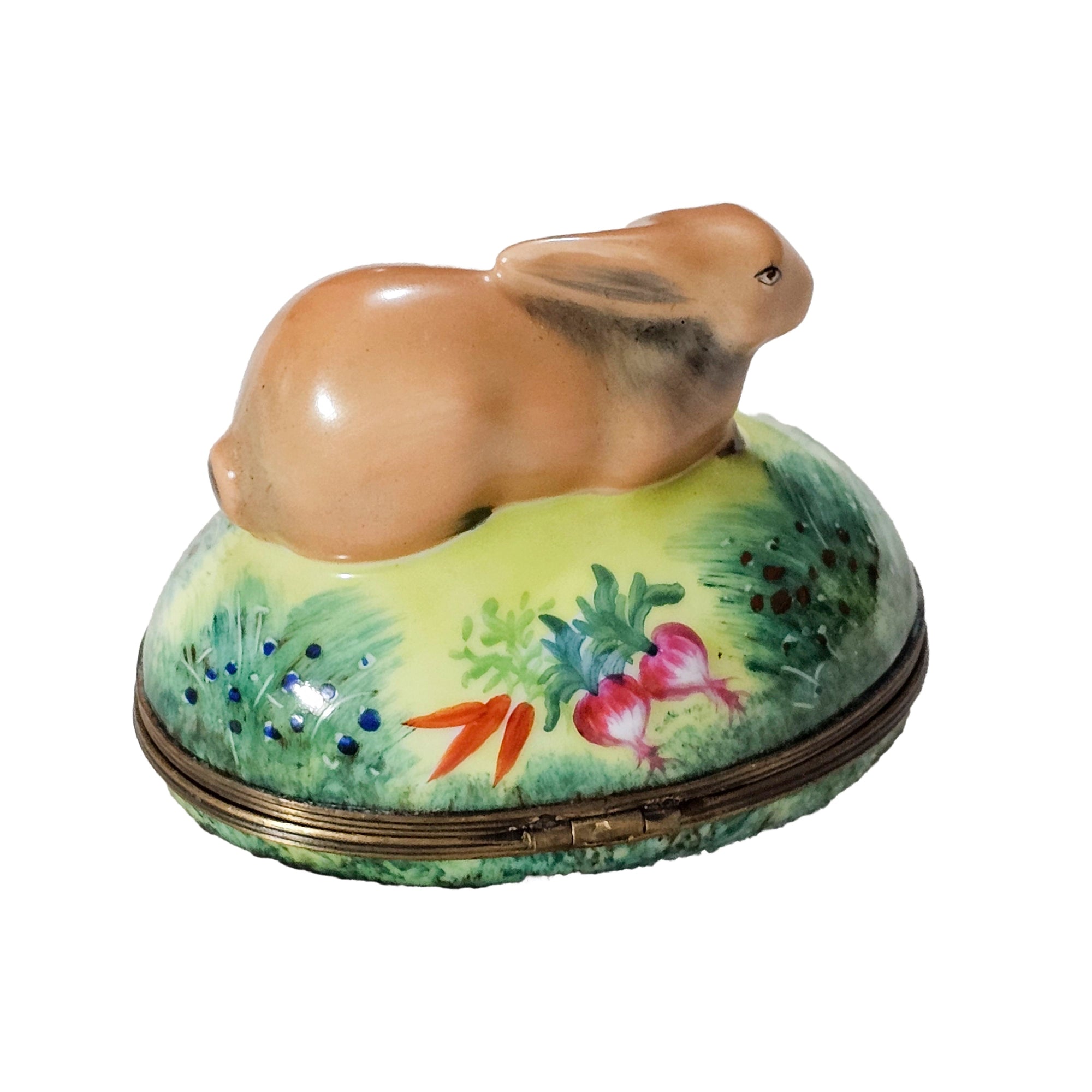 Charming Rabbit Limoges Box Porcelain Limoges rabbit mice French Trinket Box