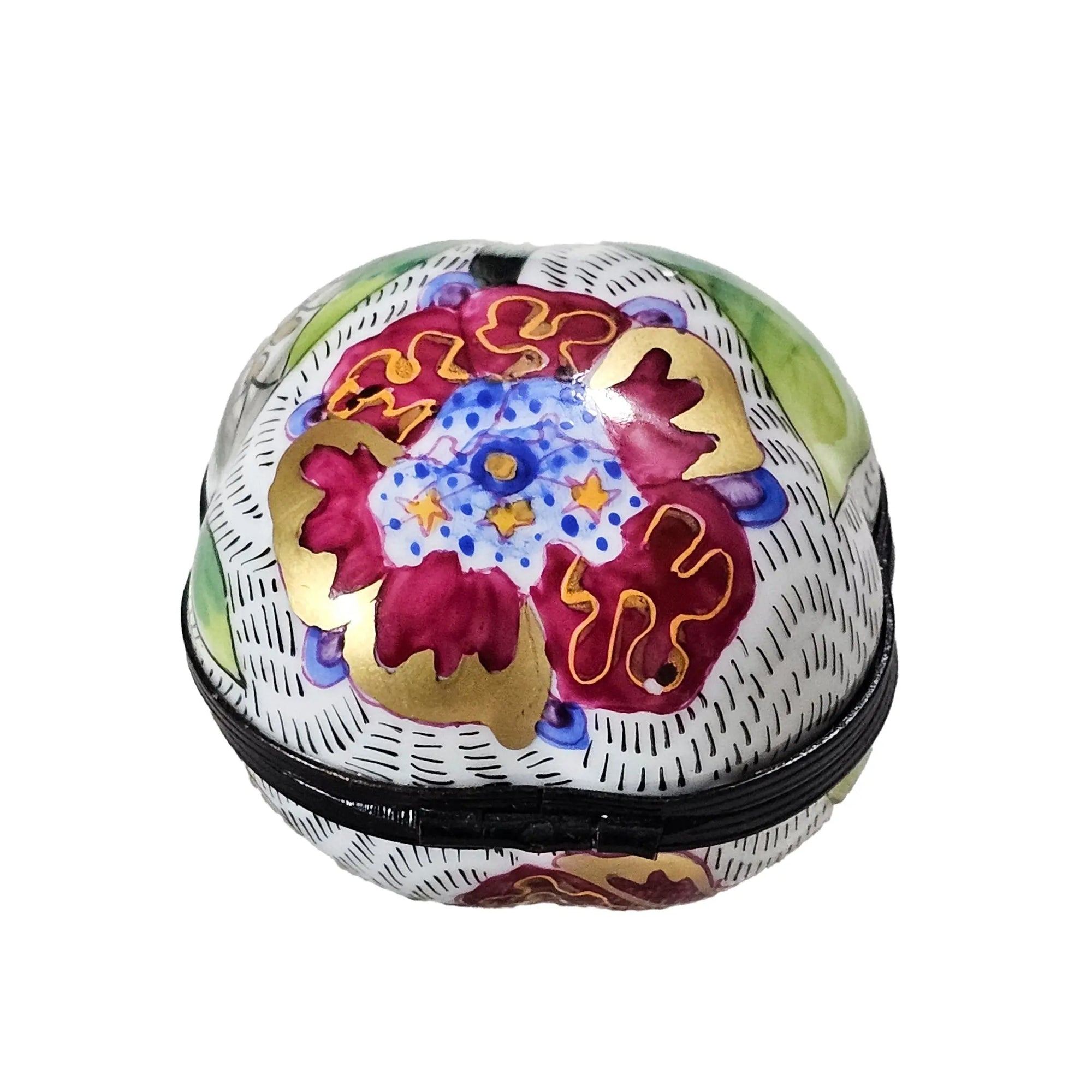 Puffy Floral Limoges Box Porcelain Limoges traditional French Trinket Box