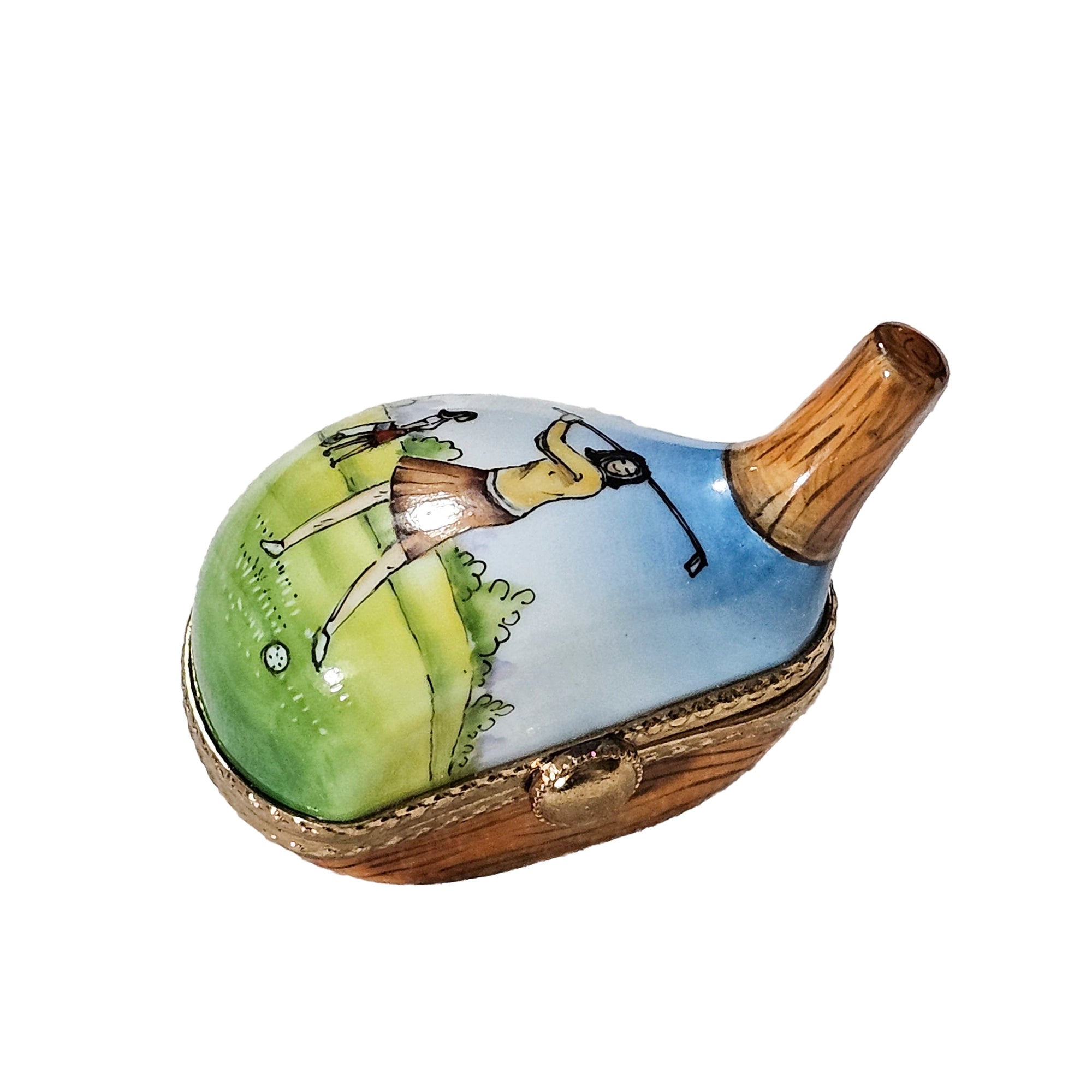 Female Golfer Limoges Box Porcelain Limoges sports French Trinket Box