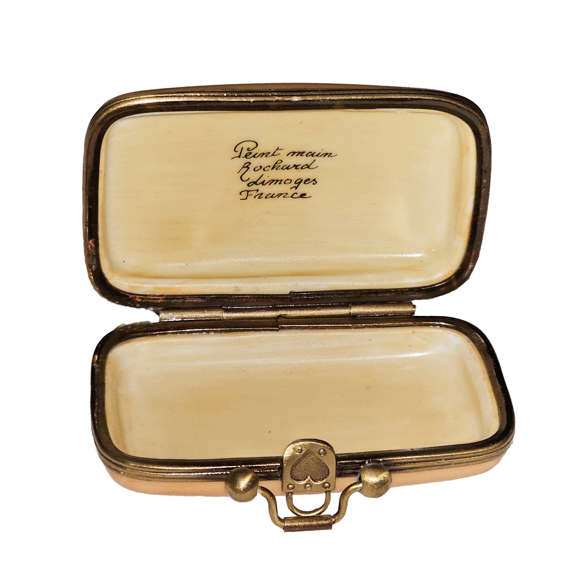 Travel Suitcase Limoges Box Porcelain Limoges bag travel French Trinket Box