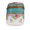 Turquoise Floral Limoges Box Porcelain Limoges traditional French Trinket Box