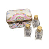 Pink Gold Floral Porcelain Box Porcelain Limoges Perfume French Trinket Box