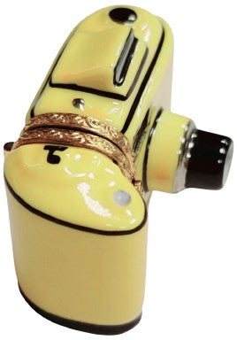 35mm Yellow Camera Limoges Box Porcelain Limoges beach travel French Trinket Box