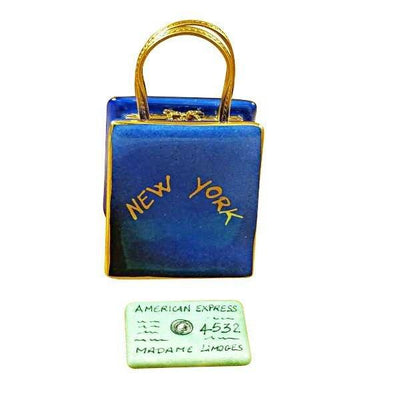 5Th Avenue Shopping Bag w Credit Card Limoges Boxes - Limoges Box Boutique