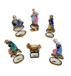 6 Piece Gold Bottom Nativity Set Porcelain Limoges nativity French Trinket Box