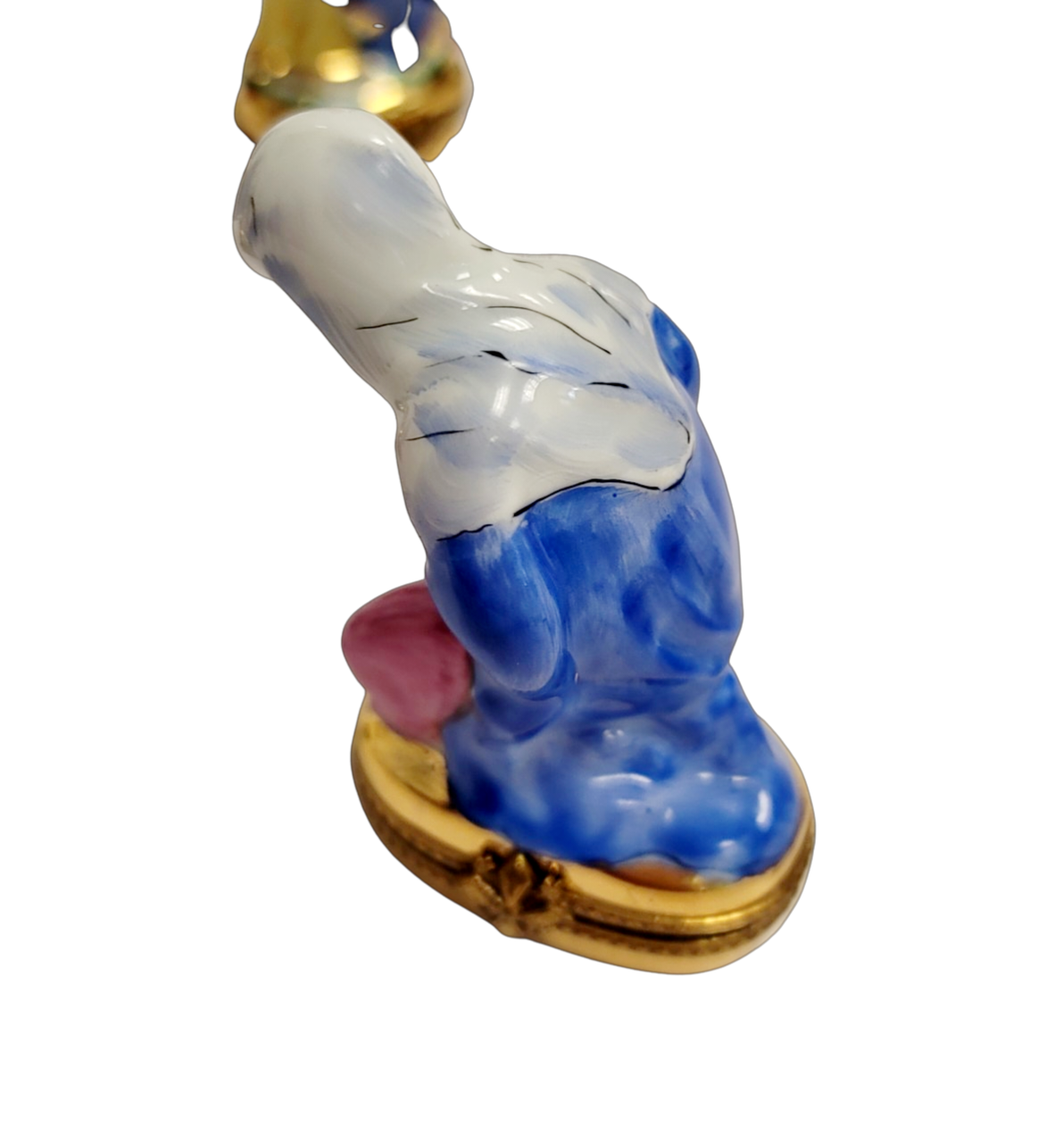 6 Piece Gold Bottom Nativity Set Porcelain Limoges nativity French Trinket Box