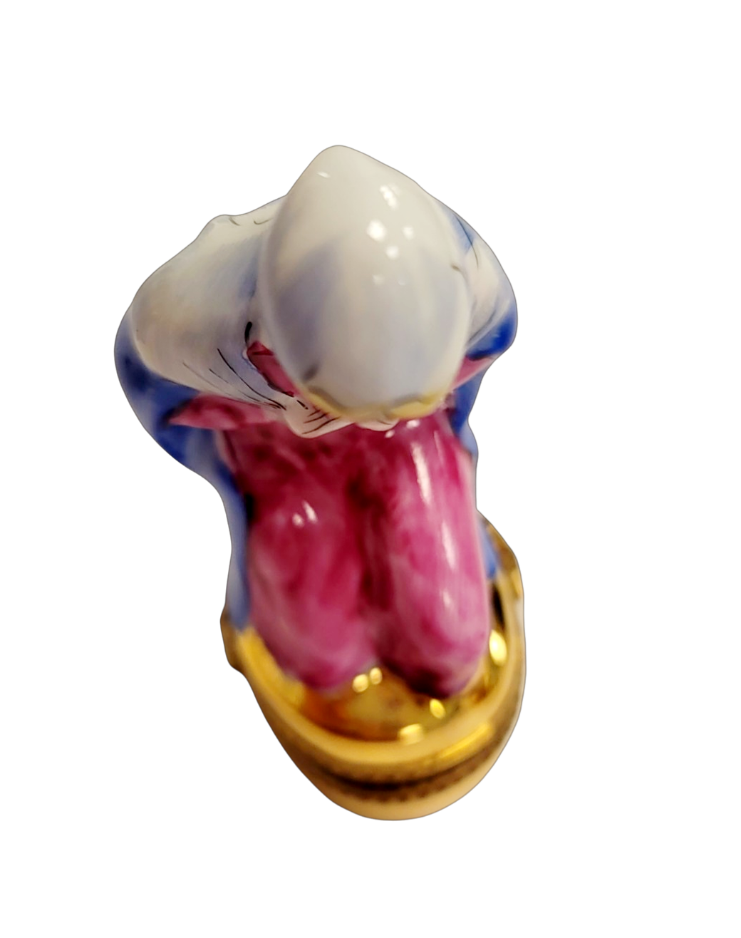 6 Piece Gold Bottom Nativity Set Porcelain Limoges nativity French Trinket Box