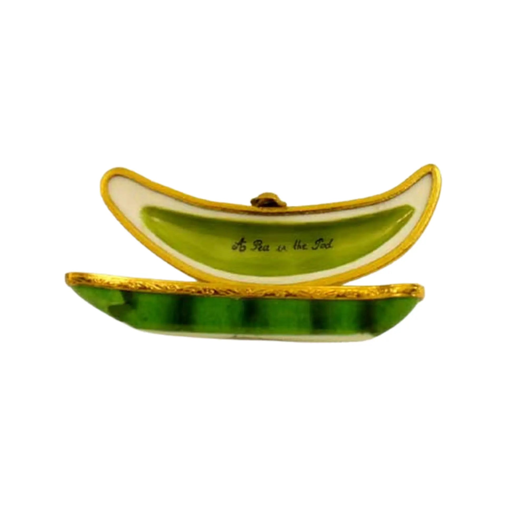 A Pea In A Pod Porcelain Limoges Vegetables Fruit French Trinket Box