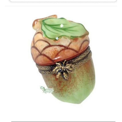Acorn Porcelain Limoges Vegetables Fruit French Trinket Box