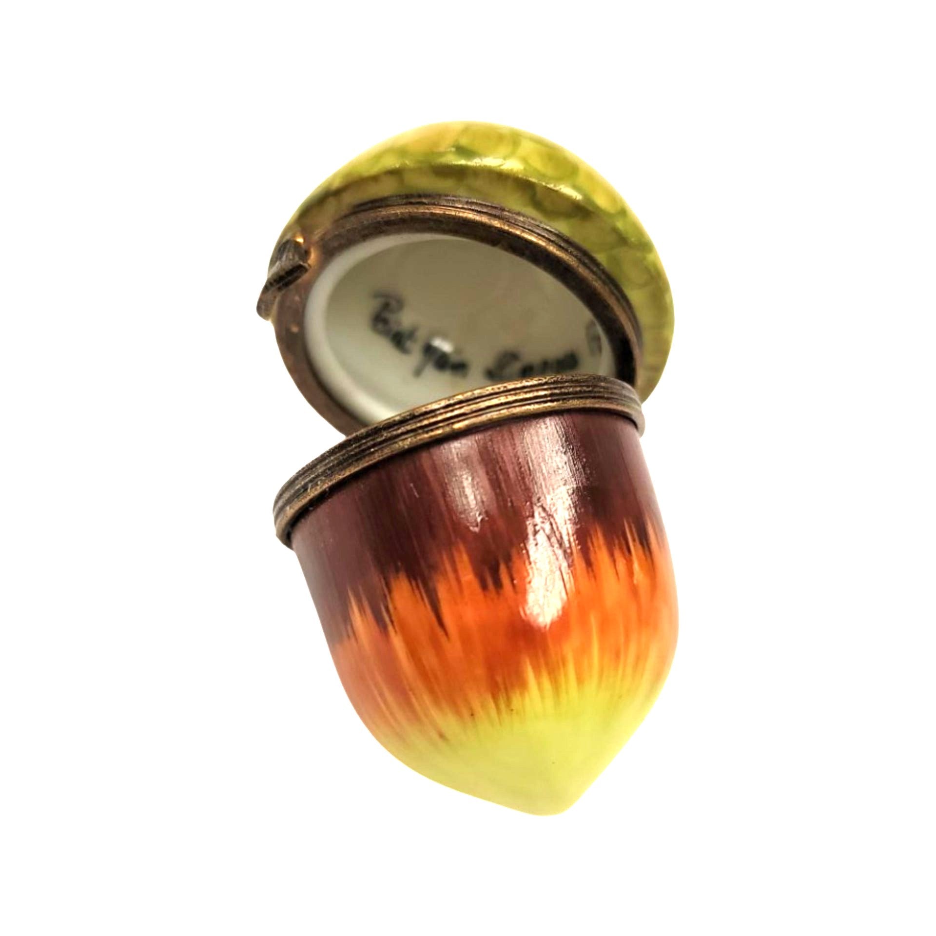 Acorn Nut Limoges Figurine Porcelain Limoges fruit Vegetables French Trinket Box