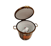 Adorable Cat in Trashcan Figurine Porcelain Limoges cat French Trinket Box