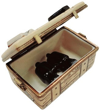 African Safari Adventure Set Porcelain Limoges vehicle French Trinket Box