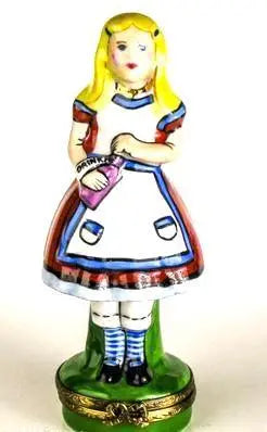 Alice in Wonderland Porcelain Limoges Fairy French Trinket Box