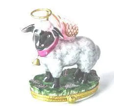Angelic Black Sheep Artoria Porcelain Limoges farm limoges boxes French Trinket Box