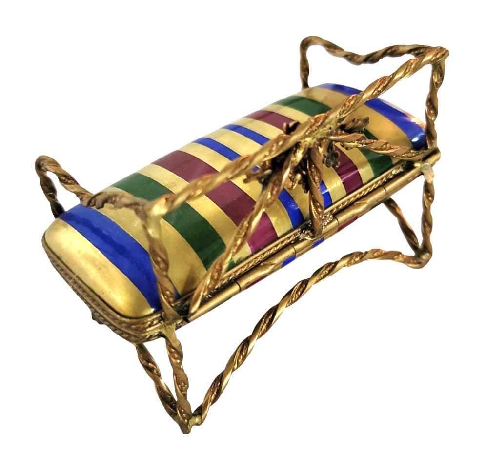 Antique Love Seat Limoges Box Porcelain Limoges furniture French Trinket Box