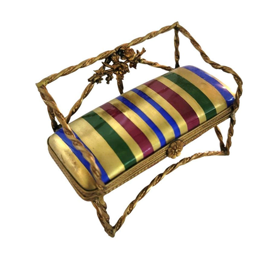 Antique Love Seat Limoges Box Porcelain Limoges furniture French Trinket Box