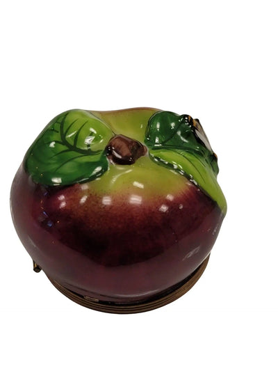 Apple and Bee Limoges Box Porcelain Limoges fruit Vegetables French Trinket Box