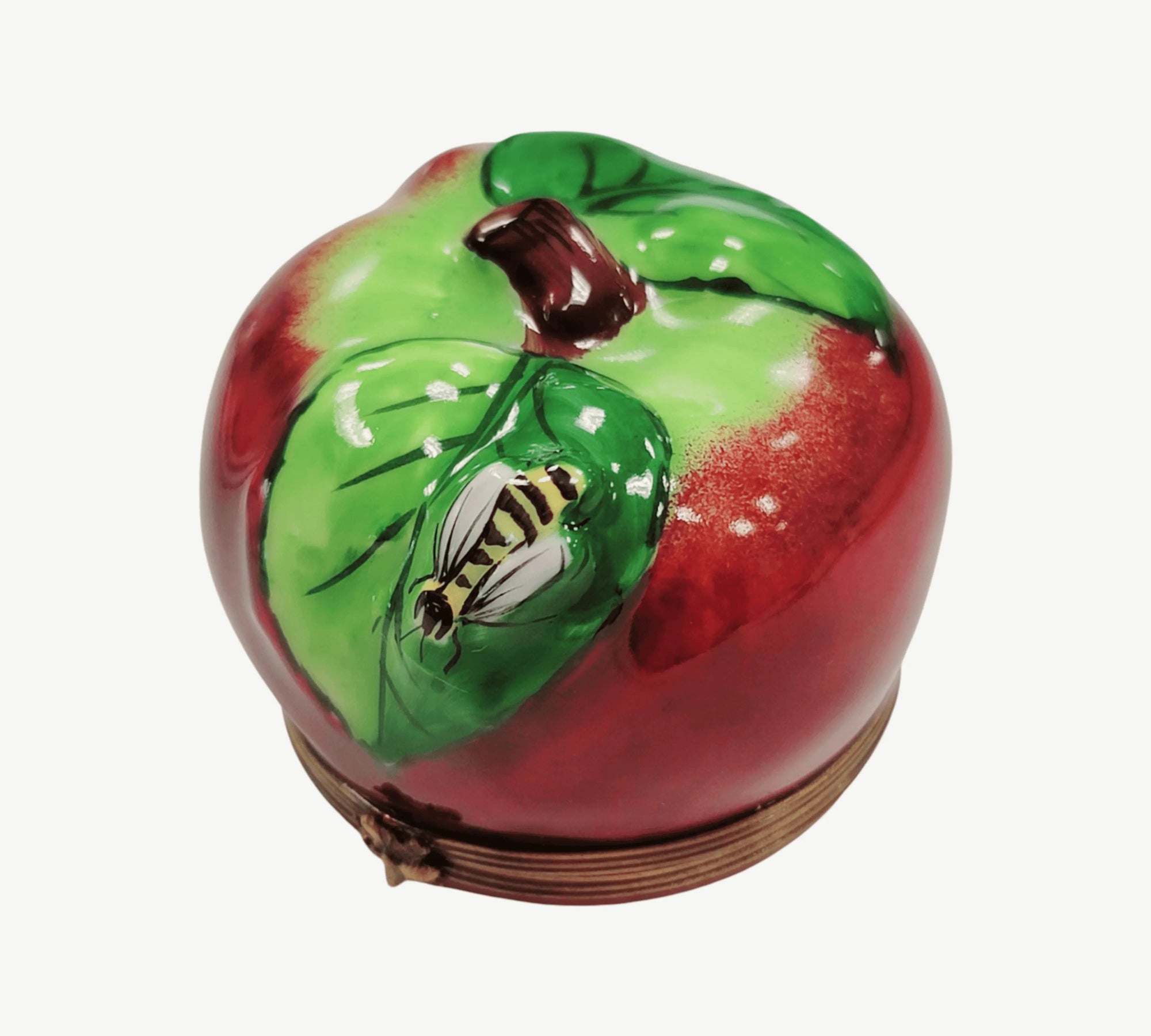 Apple and Bee Limoges Box Porcelain Limoges fruit Vegetables French Trinket Box