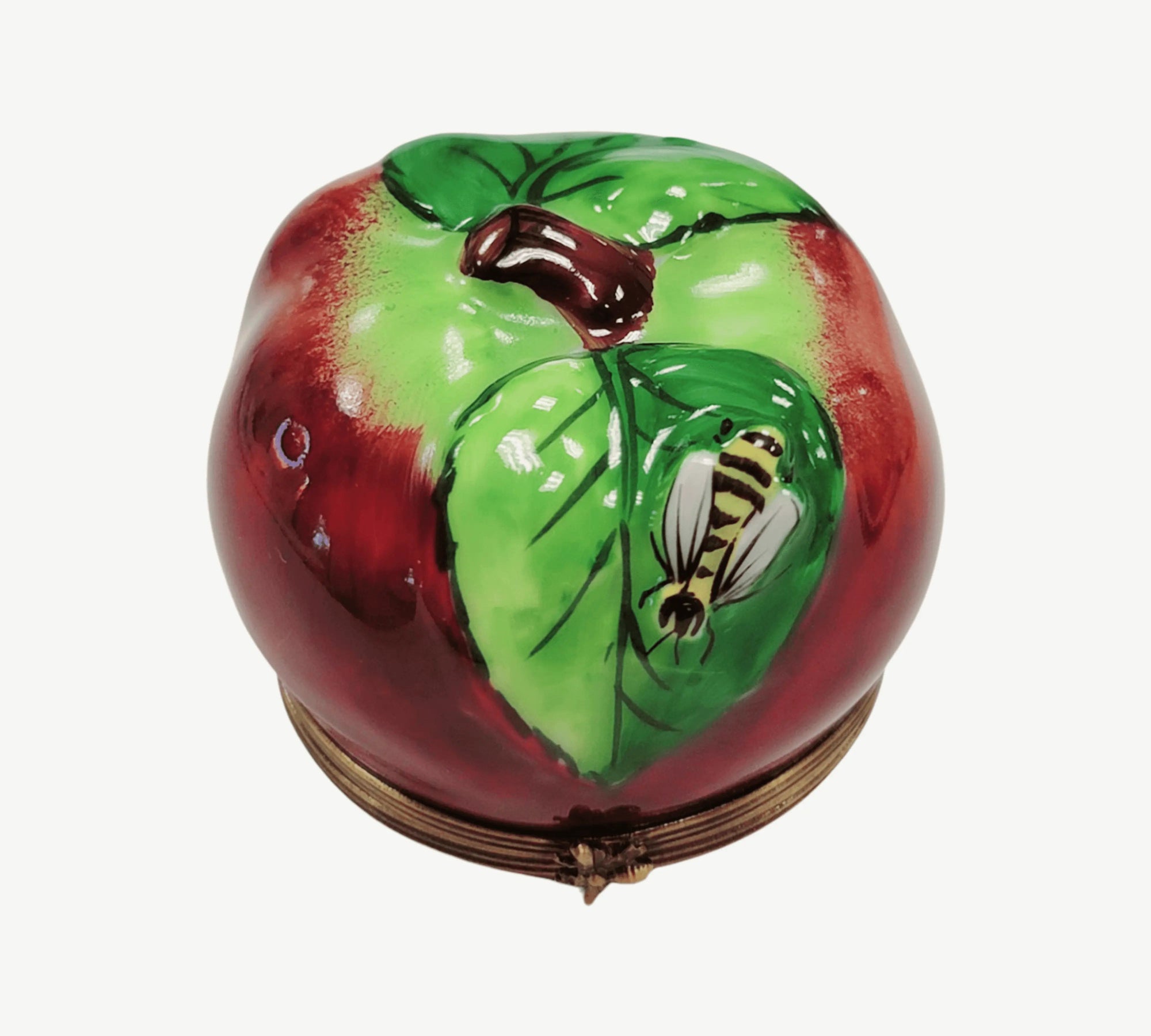 Apple and Bee Limoges Box Porcelain Limoges fruit Vegetables French Trinket Box