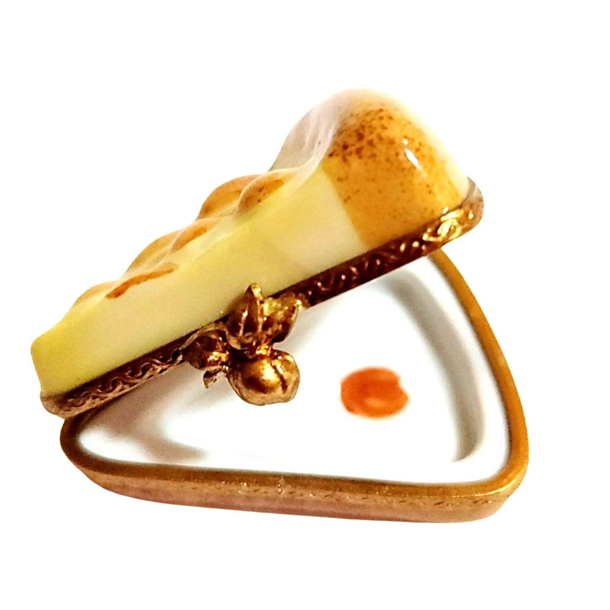 Apricot Flan Porcelain Box Porcelain Limoges Dessert French Trinket Box