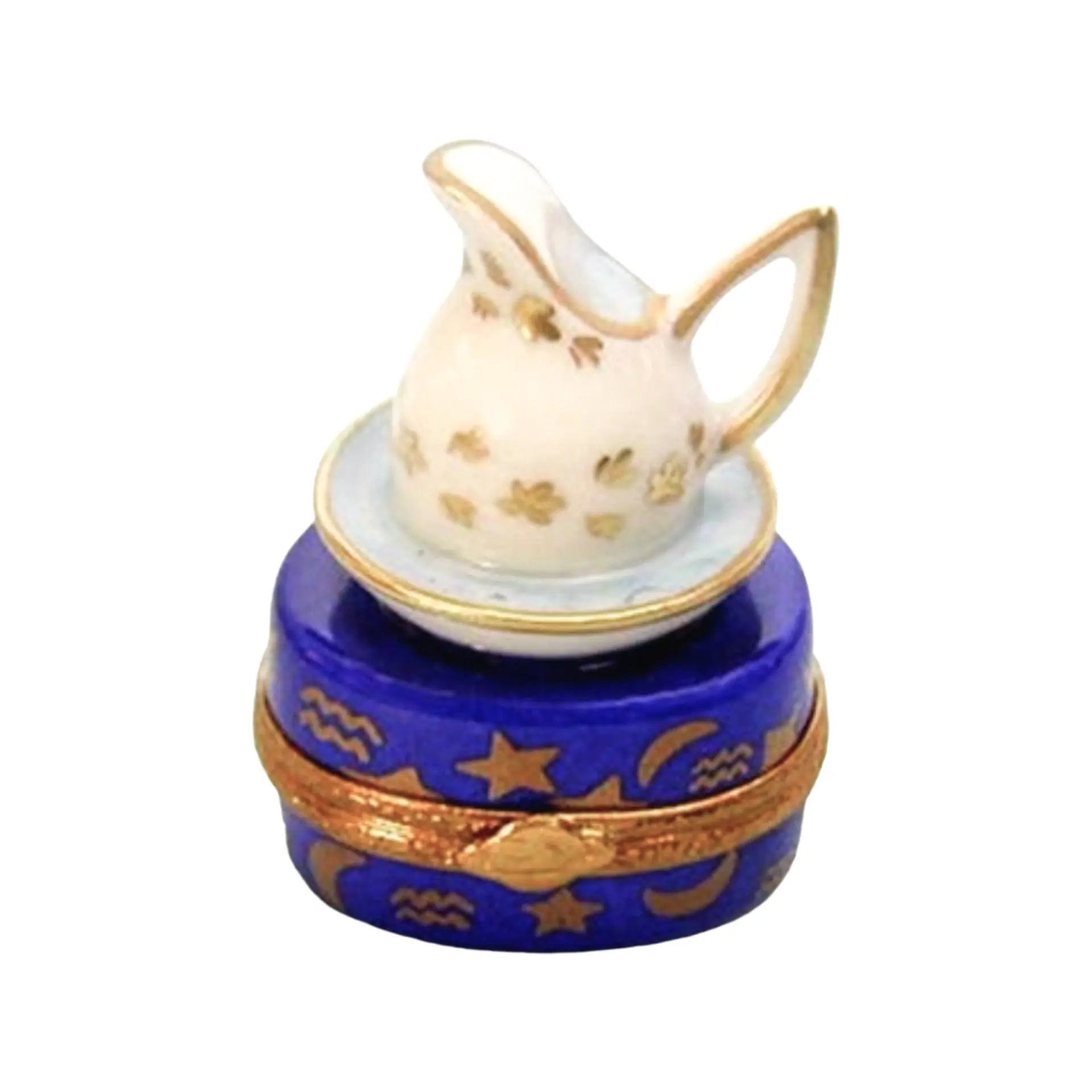 Aquarius Zodiac Porcelain Limoges Zodiac birthday fairy French Trinket Box