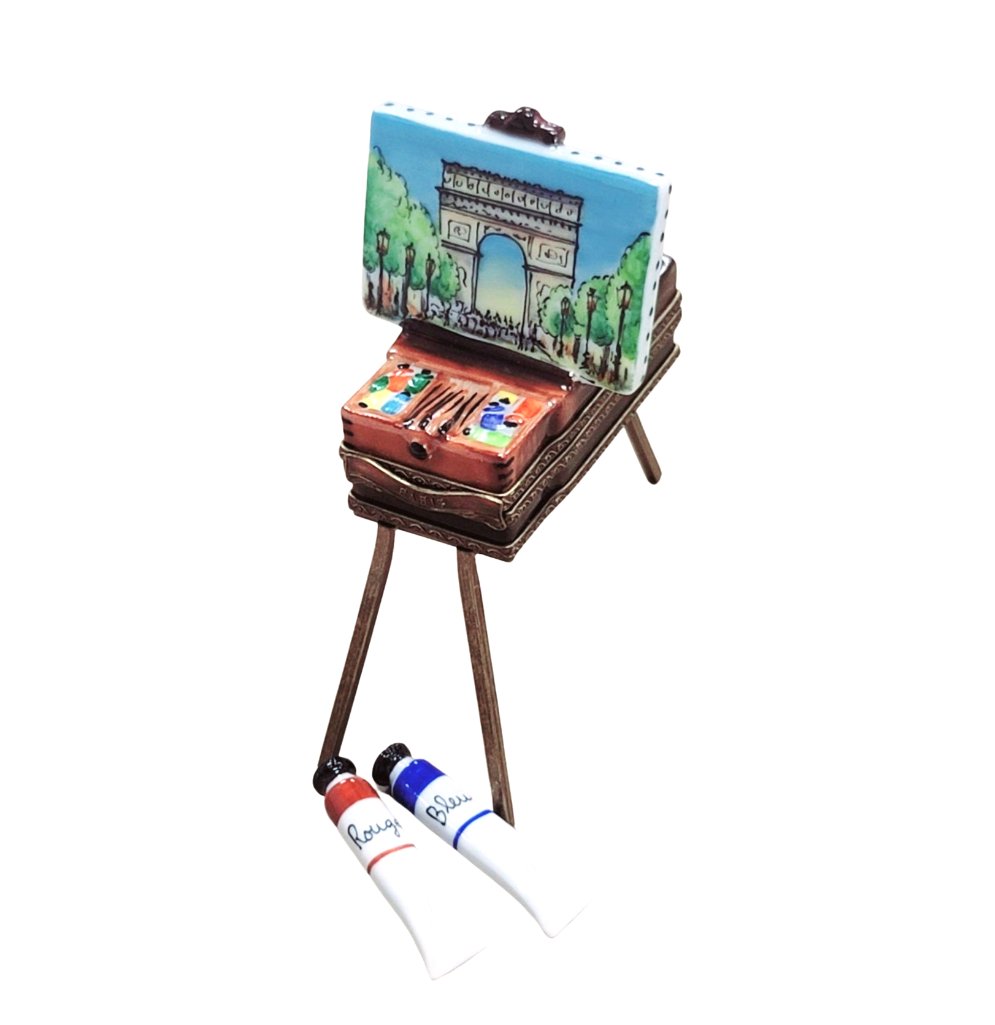 Arc De Triomphe Porcelain Easel Porcelain Limoges art painting france French Trinket Box