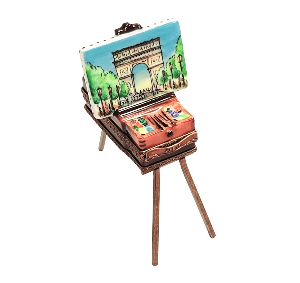 Arc De Triomphe Porcelain Easel Porcelain Limoges art painting france French Trinket Box