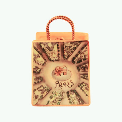 Arc De Triomphe Shopping Bag Porcelain Limoges Artoria bag limoges box French Trinket Box