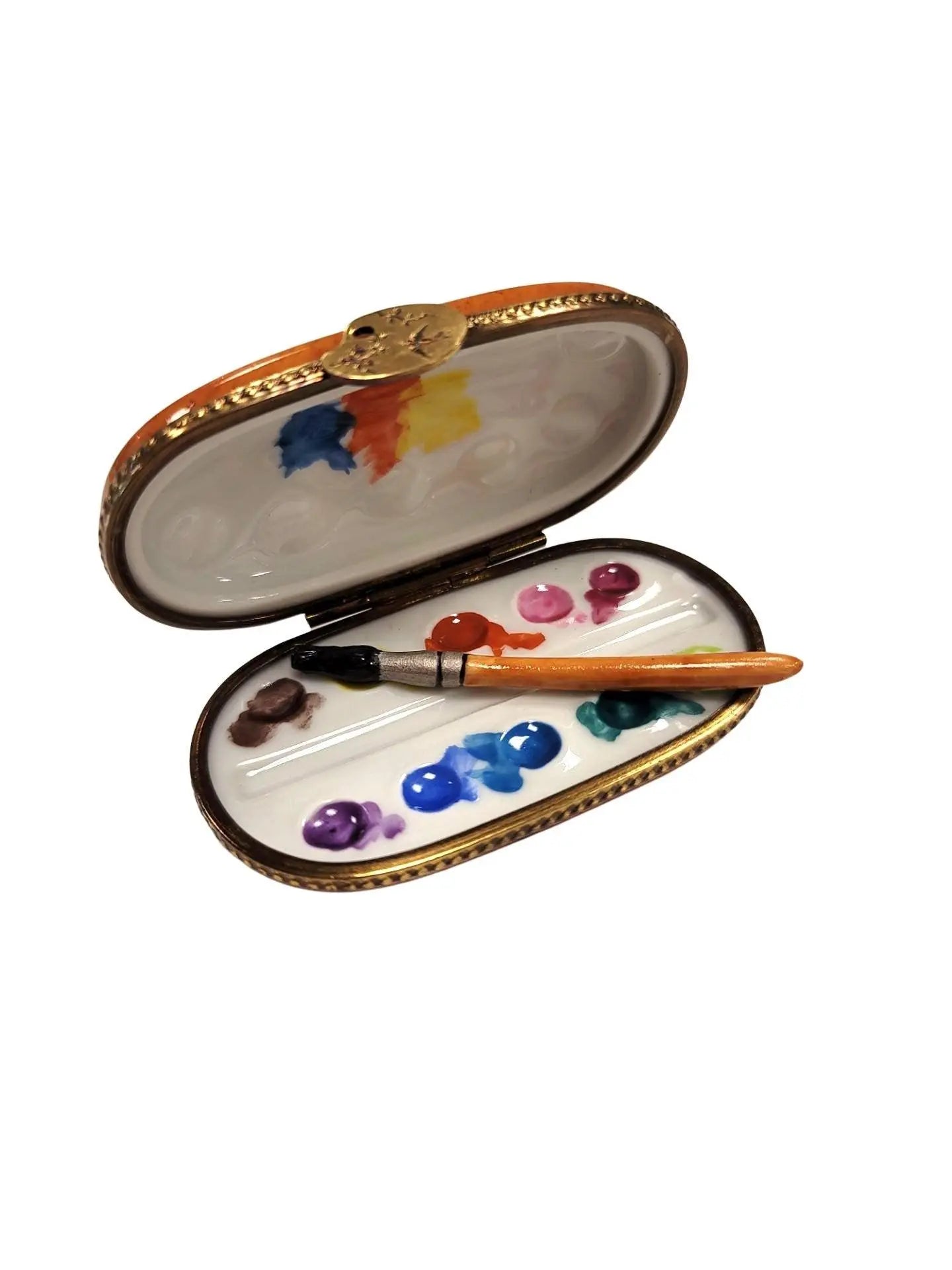 Artist Palette Watercolor Limoges Box Porcelain Limoges Fine Art French Trinket Box