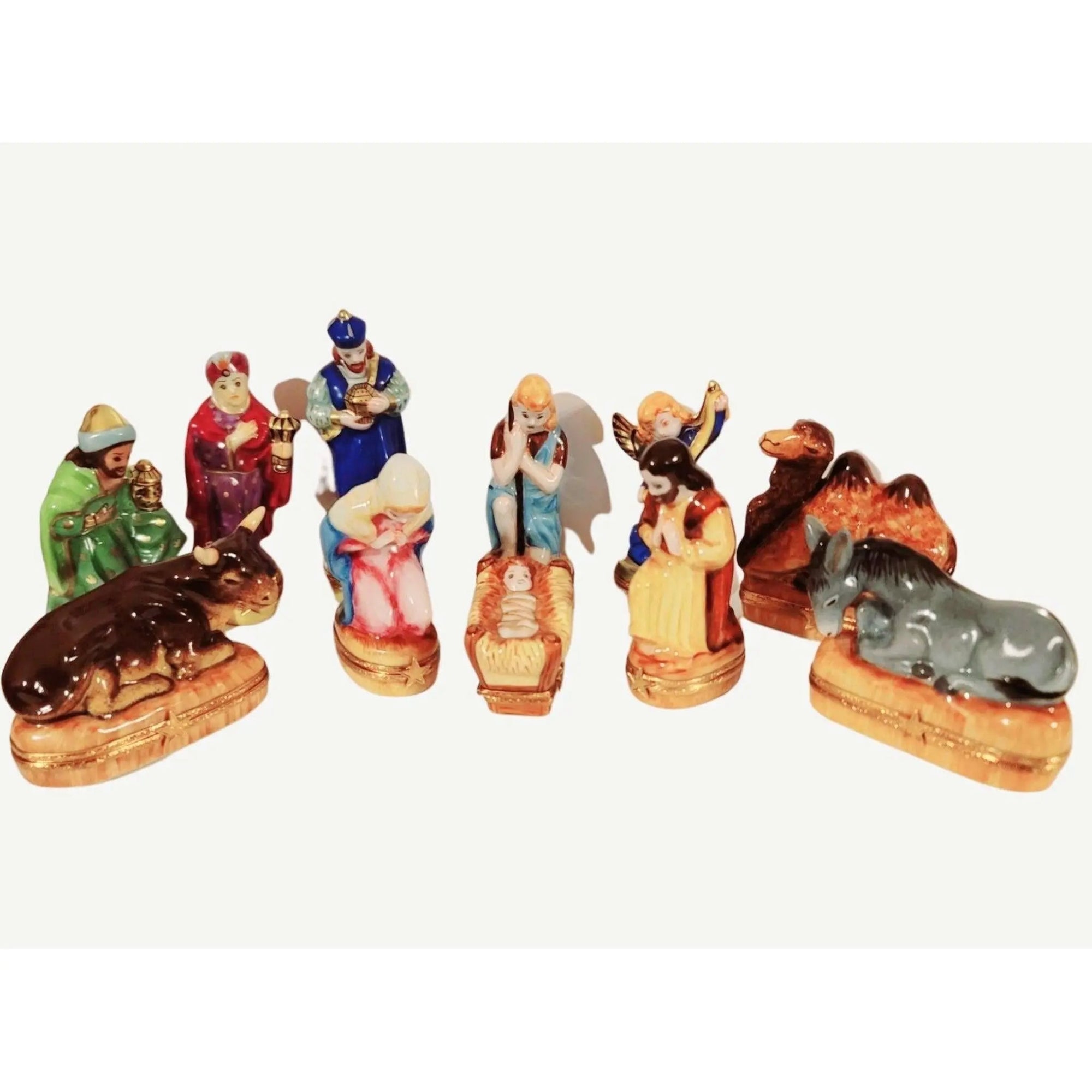 Artoria 11 Piece Nativity Set Retired Rare - Last One in the World - Retired Porcelain Limoges Nativity French Trinket Box