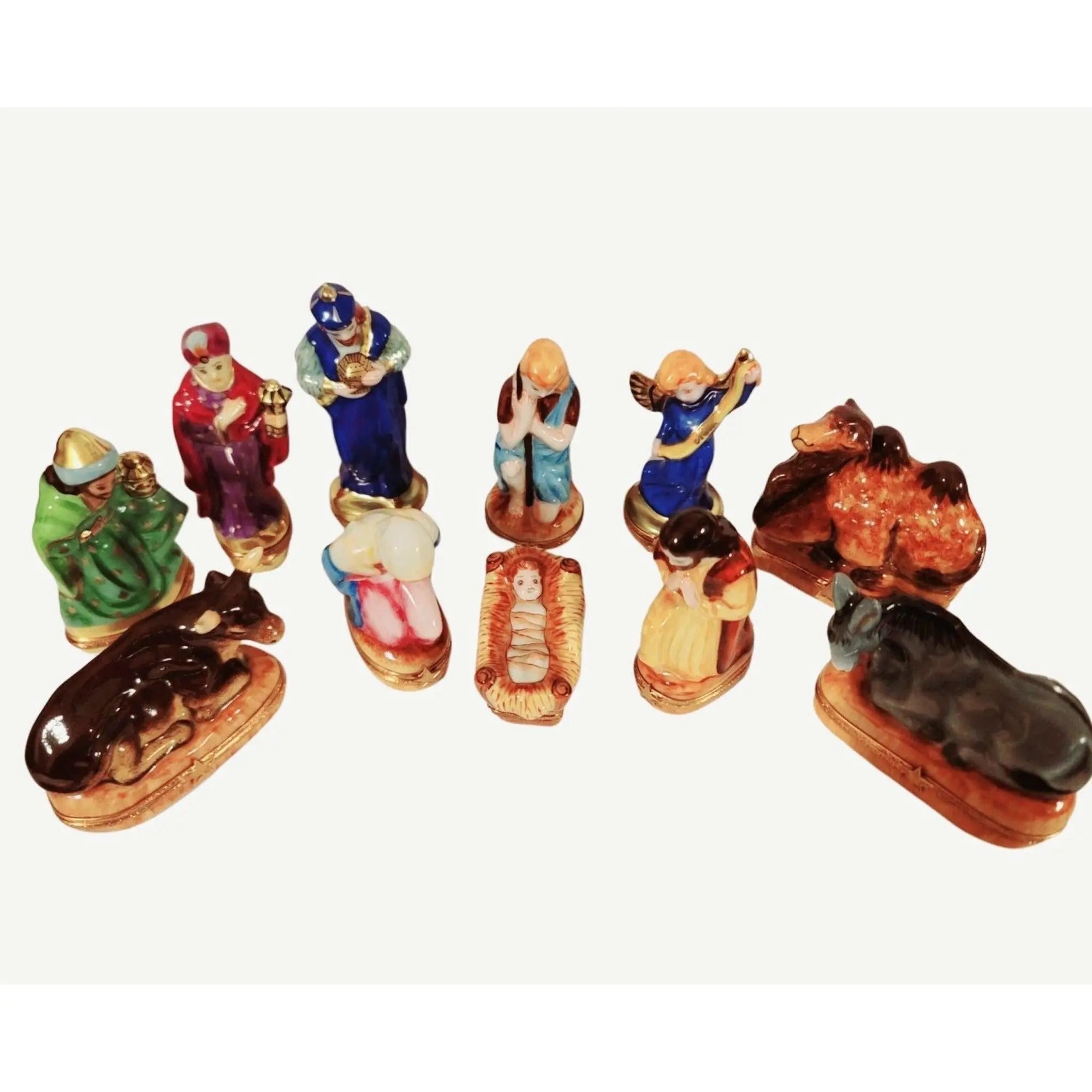 Artoria 11 Piece Nativity Set Retired Rare - Last One in the World - Retired Porcelain Limoges Nativity French Trinket Box