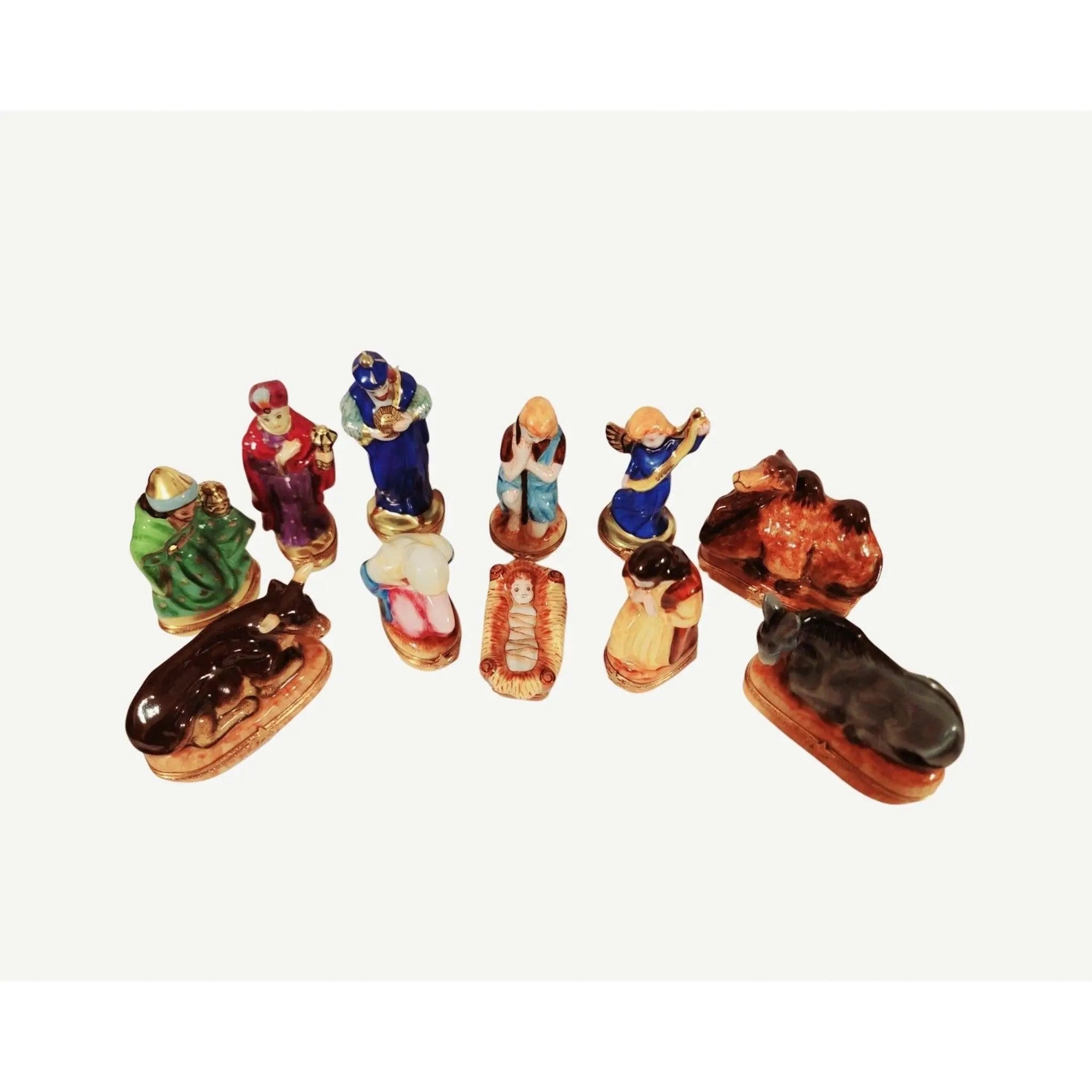Artoria 11 Piece Nativity Set Retired Rare - Last One in the World - Retired Porcelain Limoges Nativity French Trinket Box