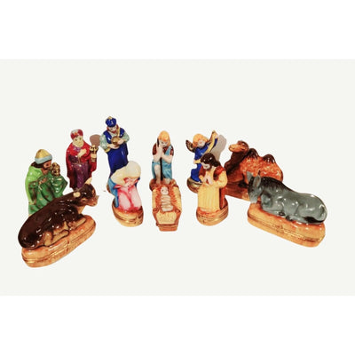 Artoria 11 Piece Nativity Set Retired Rare - Last One in the World - Retired Porcelain Limoges Nativity French Trinket Box