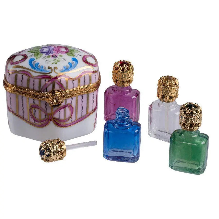 Artoria Odd Shape Perfume Bottles Porcelain Limoges Perfume French Trinket Box