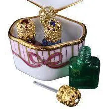 Artoria Odd Shape Perfume Bottles Porcelain Limoges Perfume French Trinket Box