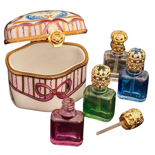 Artoria Odd Shape Perfume Bottles Porcelain Limoges Perfume French Trinket Box