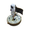 Astronaut Saluting American Flag Porcelain Limoges united states professional French Trinket Box