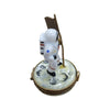 Astronaut Saluting American Flag Porcelain Limoges united states professional French Trinket Box