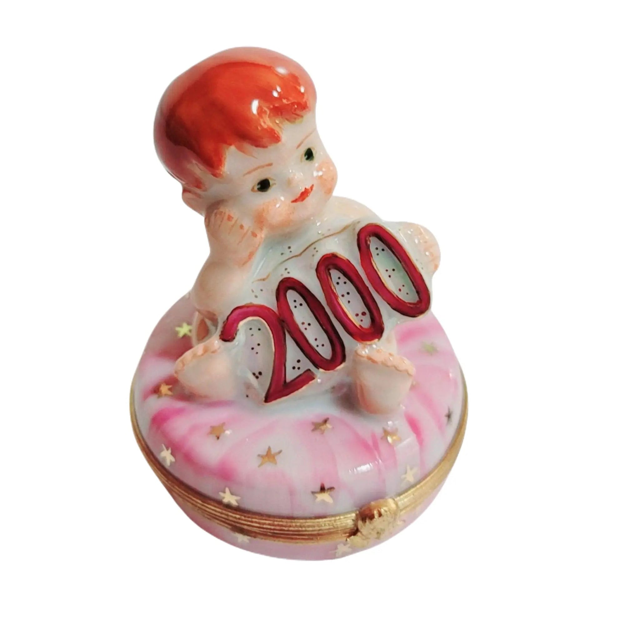 Baby Girl Celebration Box Porcelain Limoges baby maternity limoges boxes French Trinket Box